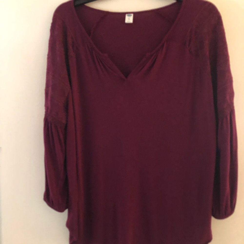Burgundy Old Navy tunic XXL